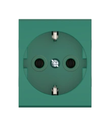 CADUCEUS ALING MODE Flush-mounted socket outlet with earthing without blinds 16A, 250V~, 2M, green, item 651.0. 651.12