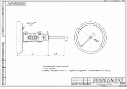 Bimetallic thermometer TBf-220 IP54 80 USH