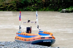 Tunnel rigid-hull inflatable PVC boat for water jet propulsion RIB JET-RA4500 "SPASATEL"