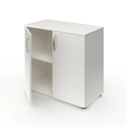 Closed cupboard for teaching aids, low