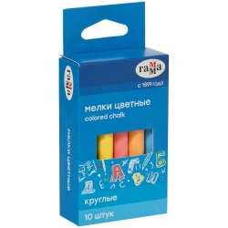 School crayons, coloured, 10 pieces, round shape
