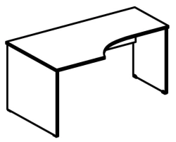 Ergonomic desk 6010 P/L Series "Rhythm"