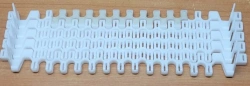 Modular tape ML100R PP SG 25mm (xx X xx mm; friction insert F with xx mm pitch, edge margin xx mm; POM pin; clips)