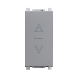 CADUCEUS ALING Experience Flush-mounted switch for roller shutters I-0-I, 10A, 250V~, 1M, silver, art. no. 72108.0. 72108.S
