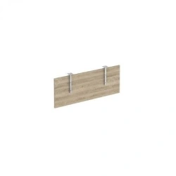 Desk screen on a supporting cabinet