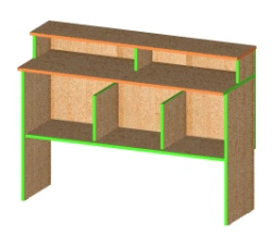 Desk-chair (plexiglas) for issuing books