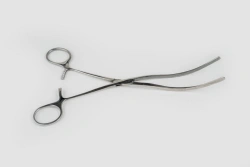 VZ-Z-40-2, Adult elastic bowel clamp, curved, 240 mm