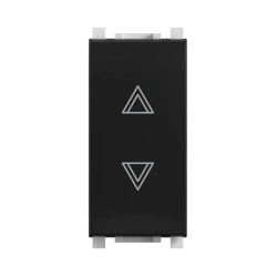CADUCEUS ALING Experience Flush-mounted switch for roller blinds, 10A, 250V~, 1M, black (soft touch), art. no. 72118.S. 72118.?1