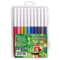 Crayons "Salute", 10 colours. , flushable, plastic case, Europodweight