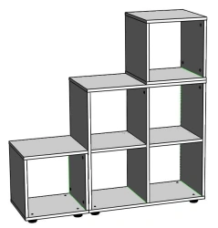 Stepped shelving unit for manuals, Art. SShkPos-01