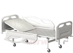 KF0-01-"MSC" (MSC-2101) - General hospital bed with headrest, on wheels, plastic backrests, bed - steel sheet, mechanical