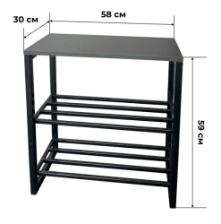 Shoe rack with seat shelf