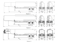 Semi-trailer tank (frameless design), UST brand, type 94652L, modifications 94652L-H1-01, 94652L-H1-02, 94652L-H1-03, 94652L