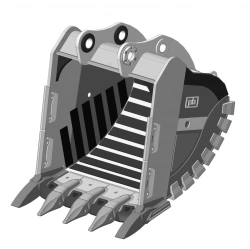 Heavy duty rock bucket RDX-113.22d-X15CC(5)WS-NF