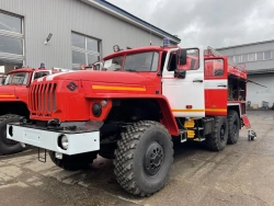 Fire tank truck AC 4,0...9,0-40, -40/4, -50, -60, -70, -70/4 (5557), type 4344-08, modification 4344A4 on the chassis of modific