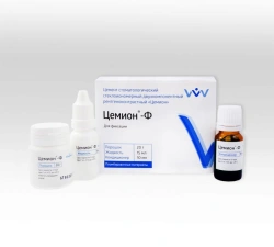 Dental glass ionomer dental cement two-component radiocontrast "Cemion"