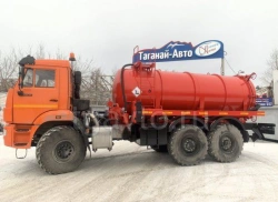 Oil and gas condensate collection tank truck type 5675K modification 6999K5-10 on KAMAZ 65222-53 chassis.