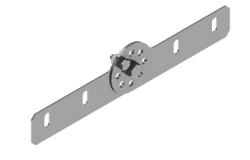 Hinged connector THPSH 45, with overall dimensions 260x35, metal thickness 1,5 mm, galvanised steel