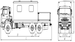 Special vehicle, model 675408-10, on chassis KAMAZ 43118-50, according to TU 29. 10. 59-002-63119966-2017