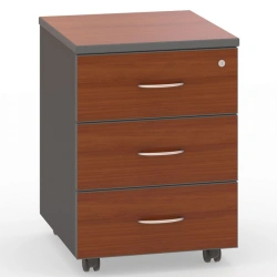 T08 Trolley 3 drawer with lock from the office furniture set "Strategy", available in 2 textures: N.Milano and Grey.