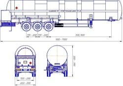 Semitrailer-tanker PC-5-3, type PR3, modification 92293-0000010-08. Axial unit AGOS-3-GT7-00.00.000-01.