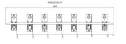 Counter rail from profile SP850 with complete set of pads with stop and fastenings for SP t. R65 m 1/9 av. R65 m 1/9 pr. 2769 (M