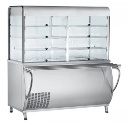 Refrigerated high-temperature display counter with neutral cabinet ???(?)-70?-?-??
