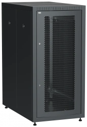 LE05-24U61-PM ITK 24U LINEA E cabinet 600x1000mm 2pc glass and metal doors black