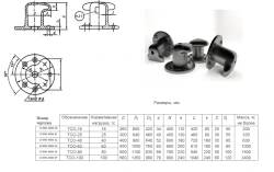 Single-headed mooring bollards according to GOST 17424-72