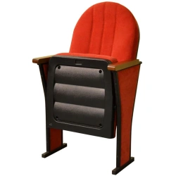 Wooden assembly hall armchair