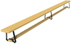 Benches for gymnasiums rigid on metal frame