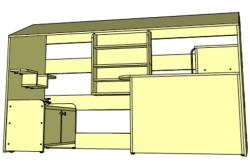 Wooden furniture for preschool institutions: Play set "Cafe"