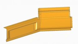 Cladding for catwalk of side partition section 529220-5107378-60