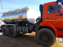 Tank truck for transporting food liquids type 9666P (Modifications 9666P2 on KAMAZ 43118-A5, 43118-50 chassis)