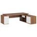 Worker's desk on credenza and drawer right Zion