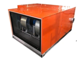 Heat exchanger (air heater) of NORDMATIC, HT-K series of horizontal indoor arrangement with a capacity of 50 kW