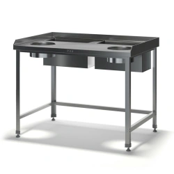Table for processing root crops and vegetables SDK-N made of stainless steel