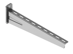 Support bracket BSO 40-000, with overall dimensions from 100x50x130 mm to 170x50x830 mm, metal thickness of the console 2,5 mm,