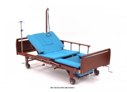 Functional medical bed with toilet unit MET, version MET REVOLUTION-MECHANICS