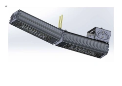 LED luminaire "Industrial Design MTM IoT" series CUBIC 100 Two modules Connection from the sides - 10 degrees CUB fixing
