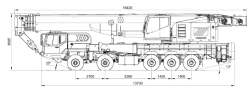 Self-propelled jib crane KS-84713-6 and its modifications, on base chassis MZKT-750001-020