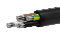 APvVVGng(A)-LS power cable with aluminium conductors, with insulation made of silanol cross-linked polyethylene and sheathing ma