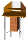 Computer desk for standing 940x690x1400 mm