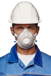 Personal respiratory protection equipment with filtering half-mask: respirators YULIA-212 FFP2 R D for protection against aeroso