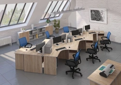 Wooden desks for offices, administrative premises: "BUDGET" collections