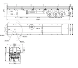 Semitrailer flatbed/container truck STK 9010-10