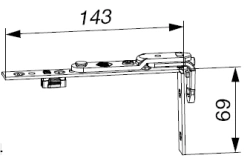 Upper hinge, part number 250924