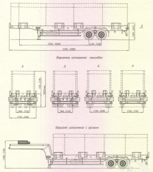 Semitrailer ChMZAP-602010, modifications: 602010-00, 602010-01, 602010-02, 602010-03, 602010-04, 602010-05, 602010-06, 602010-07