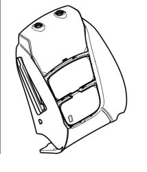 Front seat backrest right side with FS 1313613