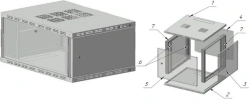 19" wall mounted telecommunication cabinet ??-?-6U-600?850-??
